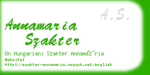 annamaria szakter business card